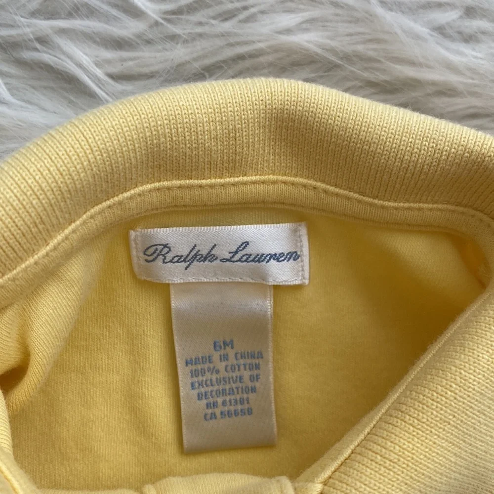 Ralph Lauren | Butter Yellow Cotton Polo Bodysuit